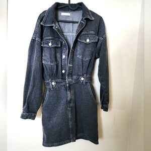 12th Tribe Black Jean Dress Women's Small